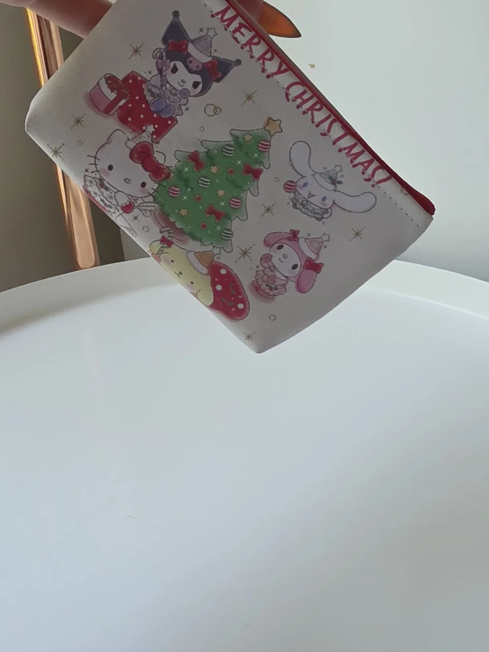 Sanrio Kids Christmas Character Coin Purse - White/Red